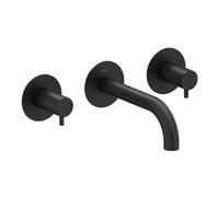 Ravak Espirit - Mezclador para bañera independiente, instalación de 3 orificios, con cuerpo, negro mate X070277