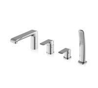 Ravak Flat - Grifo para el borde de bañera, 4 orificios, cromo X070120