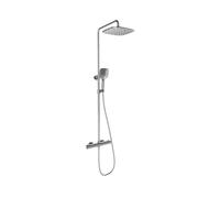 Ravak Flat - Set de ducha con termostato, 25x25 cm, 3 chorros, cromado X070442