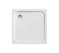 Ravak Galaxy Pro Chrome - Plato de ducha Perseo Pro-90 Cromo, 90x90 cm, blanco XA047701010