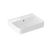 Ravak - Lavabo 60x46 cm, con rebosadero, orificio para grifo, blanco mate XJX01160005