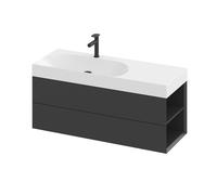 Ravak Lite armario 120x45x43 cm suspendido, para lavabo negro X000001892