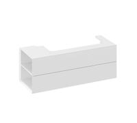 Ravak Lite - Mueble de lavabo, 120x45x43 cm, 2 cajones, blanco brillante X000001879