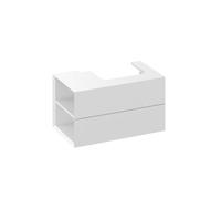 Ravak Lite - Mueble de lavabo 80x45x43 cm, 2 cajones, blanco brillante X000001873