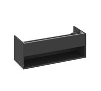 Ravak Lite - Mueble lavabo 120x45x43 cm, 1 cajón, negro mate X000001868