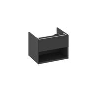 Ravak Lite - Mueble lavabo 60x45x43 cm, 1 cajón, negro mate X000001856
