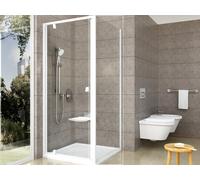 Ravak Pivot mampara de ducha 80 cm blanco brillante/vidrio transparente 90G40100Z1