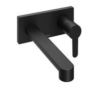 Ravak Puri - Grifo de lavabo empotrado , con cuerpo de montaje, negro mate X070184