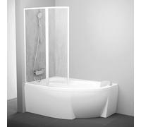 Ravak Rosa mampara de bañera 109 cm dos piezas blanco brillo/plástico 76LB010041