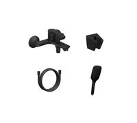 Ravak Solar - Grifo de bañera con accesorios, negro mate X07S106
