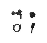 Ravak Solar - Grifo de ducha con accesorios, negro mate X07S108