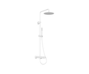 Ravak Spring conjunto de ducha a pared con termostato con rociador con efecto lluvia blanco X070579