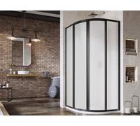 Ravak Supernova cabina de ducha 80x80 cm semicircular negro mate/poliestireno 3114O30211