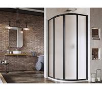 Ravak Supernova cabina de ducha 90x90 cm semicircular negro mate/ 3117O302ZG