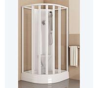 Ravak Supernova - Cabina de ducha 91x91 cm, con plato y accesorios, blanco/Grape 80677112ZG