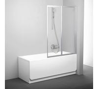 Ravak Supernova - Mampara de baño abatible en dos partes VS2 105, 105x140 cm, cristal satinado/transparente 796M0U00Z1