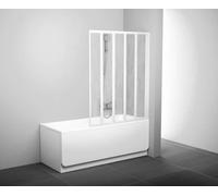 Ravak Supernova - Mampara de baño plegable de cinco piezas, 114x133 cm, blanco/Rain 794E010041
