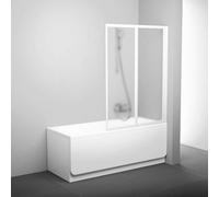 Ravak Supernova - Mampara de baño plegable de dos piezas VS2 105, 105x140 cm, blanco/Grape 796M0100ZG