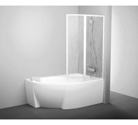 Ravak Supernova - Mampara de baño VSK2 Rosa 160 L, izquierda, blanco/lluvia 76L9010041