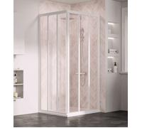 Ravak Supernova - Puerta de ducha ASRV3-80, 77-79 cm, blanca/vidrio transparente 15V401R2Z1