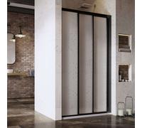 Ravak Supernova - Puerta de ducha de tres hojas ASDP3-100, 97-101 cm, negro/Perla 00VA03R211