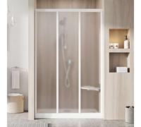 Ravak Supernova - Puerta de ducha en tres partes ASDP3-100, 97-101 cm, blanco/vidrio Grape 00VA01R2ZG