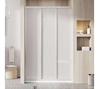Ravak Supernova - Puerta de ducha en tres partes ASDP3-100, 97-101 cm, satinada/Perla 00VA0UR211