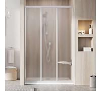 Ravak Supernova - Puerta de ducha en tres partes ASDP3-100, 97-101 cm, satinada/vidrio Grape 00VA0UR2ZG