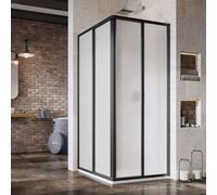Ravak Supernova - Puerta de ducha SRV2-100 S, 97-99 cm, negro/Perla 14VA03O211