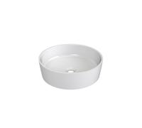 Ravak Uni lavabo 40x40 cm circular sobre encimera blanco brillante XJX01140001