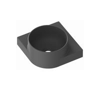 Ravak Yard lavabo 28x28 cm semicircular clásico antracita mate XJX03228000