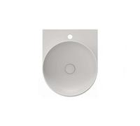 Ravak Yard - Lavabo 41x50 cm, sin rebosadero, orificio para grifería, Smoke Grey XJX0O240000