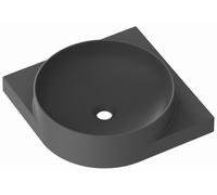 Ravak Yard lavabo 45x45 cm semicircular clásico antracita mate XJX03245000