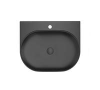 Ravak Yard lavabo 60.5x50 cm semicircular clásico-para mueble negro mate XJX0D260002