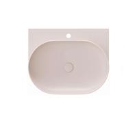 Ravak Yard - Lavabo 61x50 cm, sin rebosadero, orificio para grifo, Alabaster Pink XJX0G260000