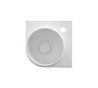 Ravak Yard - Lavabo de esquina, 28x28 cm, sin rebosadero, agujero para grifo, blanco mate XJX0E228001
