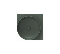 Ravak Yard - Lavabo de esquina, 45x45 cm, sin rebosadero, sin orificio para grifería, Grey Green XJX08045000