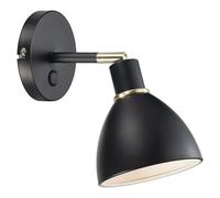 Nordlux Aplique de pared Ray 1x25 W negro 63191003