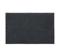 Rayen Alfombra de Baño Alfombrilla Rectangular de Secado Base Antideslizante 100% Microfibra Suave Miltifuncional 80 x 50 cm Negro