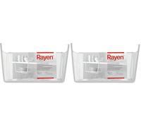 Rayen | Cesta Colgante para Baldas | Multifuncional | Fácil Instalación | Dimensiones: 30 x 15 x 25 cm (Paquete de 2)