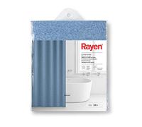 Rayen | Cortinas de Baño | Cortina para Ducha o Bañera | Impermeable | Poliéster | Secado Rápido | Opaco | Argollas PVC | Incluye 12 Ganchos | 180 x 200 cm | Azul