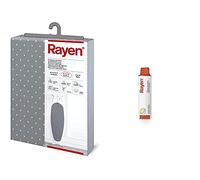 Rayen Funda para Tabla de Planchar Universal con Sistema EasyClip, 3 Capas, 130x47 cm + Limpia planchas | Elimina la Suciedad | con Aroma a limón | Fácil de Usar 6163.01, Cera, Transparente
