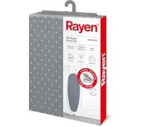 Rayen - Funda para tabla de planchar Universal con sistema EasyClip, 3 capas (Espuma, Muletón y tejido 100% de algodón) 130x47 cm, Gris con lunares rosas (6112.04)