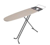 Rayen Gama Premium - Tabla con soporte para la planchar y porta - perchas, Gris Y Beige, 120 x 41 cm