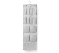 Rayen - Perchero para puerta multiuso. Organizador con gancho para puerta ideal para zapatos, bolsos o pañuelos. 45 x 120-150 cm. Gris Claro