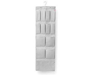 Rayen - Perchero para puerta multiuso. Organizador con gancho para puerta ideal para zapatos, bolsos o pañuelos. 45 x 120-150 cm. Gris Claro