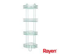 Rayen Rinconera para Ducha y Baño 4 Estantes Color Gris Metalizado Medidas: 95 x 22 x 22 cm