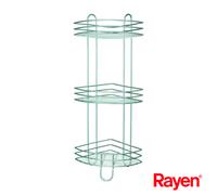 Rayen Rinconera para Ducha y Baño con 3 Estantes Color Gris Metalizado Medidas: 69x22x22