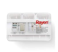 Rayen - Set de 8 Bandejas Modulares para Cajones, Multiusos y Apilables para Cocina, Escritorio y Baño, Color Blanco