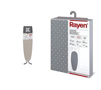 Rayen | Tabla de Planchar | Gama Premium | Tabla con Soporte para la Plancha y Porta Perchas + Funda para Tabla de Planchar Universal con Sistema EasyClip, 3 Capas, 130x47 cm